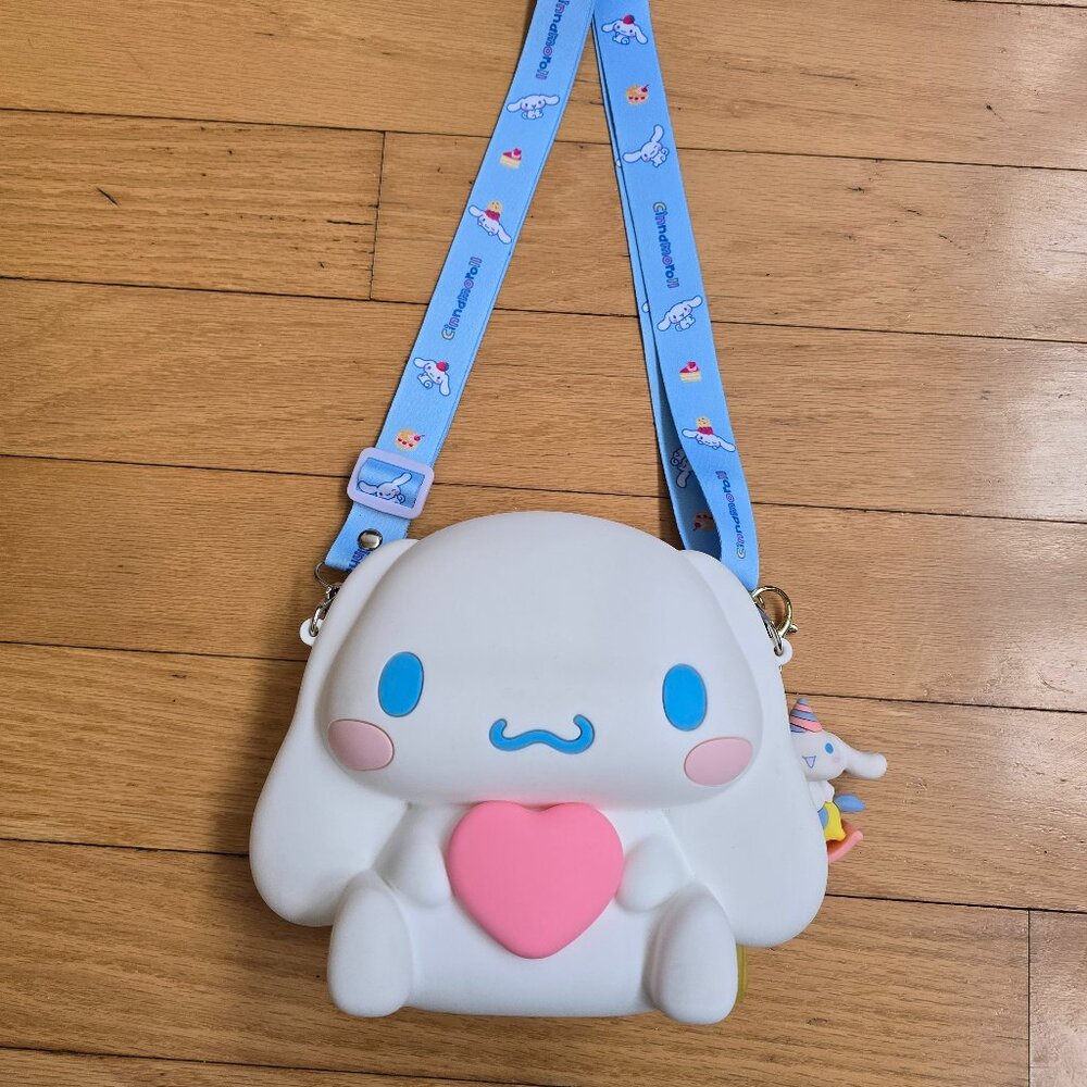 Sanrio | Cinnamoroll white silicon whimsy kawaii crossbody bag purse